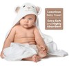MINIBOO Premium Ultra Soft Organic Bamboo Baby Hooded Towel with
