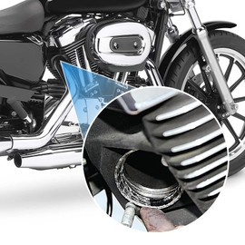 Mofun Exhaust Gasket Kit Exhaust Flange Compatible with Harley Big Twin Sportster Touring Softail Dyna 1984-2024,Steel Mesh Style