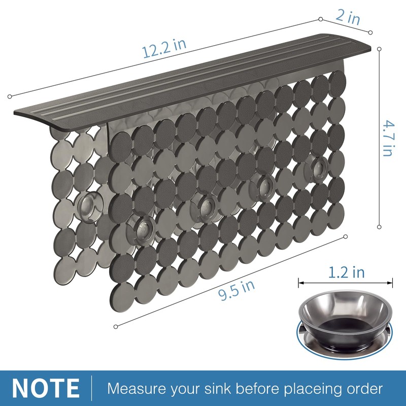 Bligli Plastic Sink Saddle, Sink Divider Mat with Strong Suction