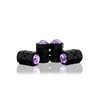 Bling Anti-Theft Locking System Purple(PU-BC) Crystal Metal Black Tire Rim