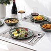 AmorArc Ceramic Dinnerware Sets,Handmade Reactive Glaze Stoneware Plates and Bowls