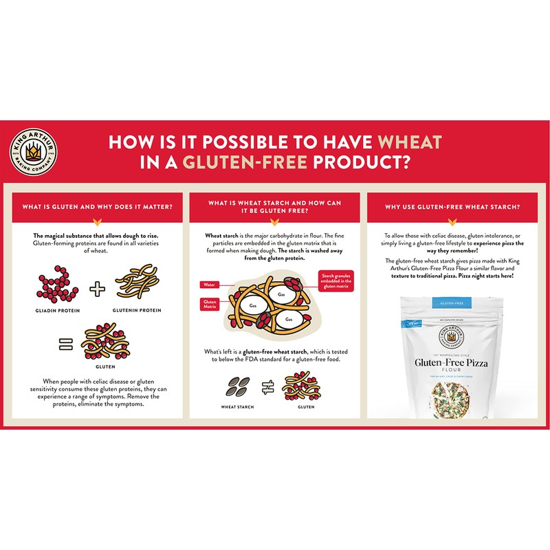 King Arthur 00 Pizza Flour, Gluten Free, 32 OZ