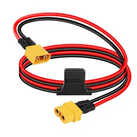 GELRHONR XT60 Extension Cable,12AWG 30A XT60 Male to XT60 Female Power Cord for Ebike,Drone Car Lipo Battery Charger-1M/3.2Ft