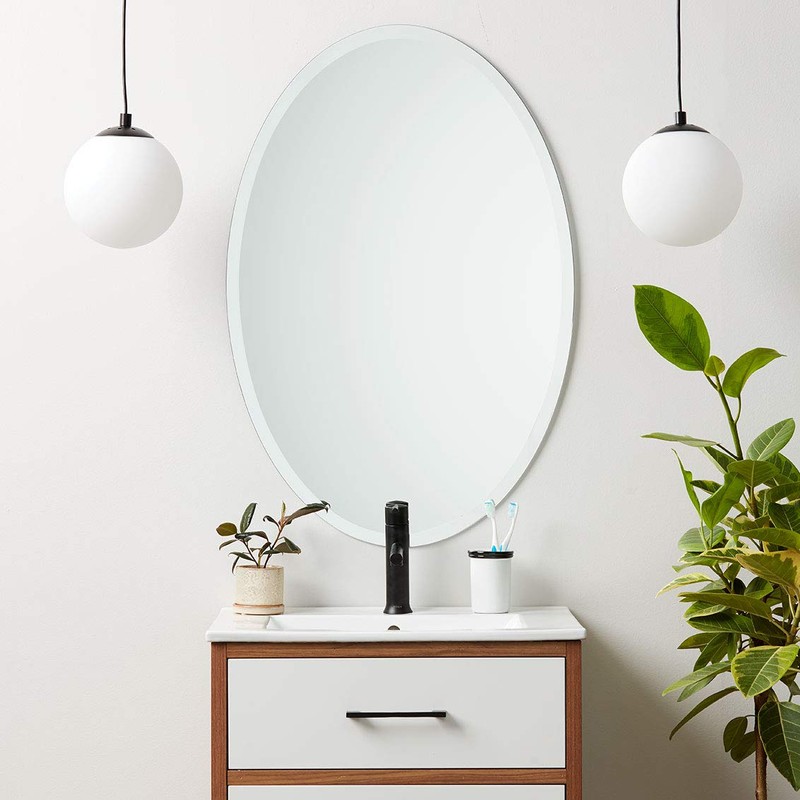 Better Bevel 24" x 36" Frameless Oval Mirror | 1"