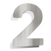 N-01-2-E Stainless Steel House Number 2 - Solid, Weatherproof and