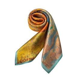 100% Mulberry Silk Scarf 21 "x 31" Square - Neck Scarf - Women Men Small Square Pocket Scarf - With Gift Packed