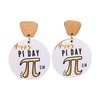 twinkle eye Creative Wooden Teacher Earrings For Women Math Pi