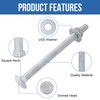 HROMIGRY 1/2" x 7" Carriage Bolts (25 PCS), Hot Dip