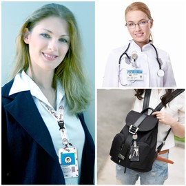 Autism Awareness Lanyards for ID Badges and Keys, Rainbow Badge Reel Retractable Heavy Duty with 360° Swivel Carabiner Clip, Be Kind ID Badge Holder with Breakaway Lanyard, Teacher Nurse Office Gifts