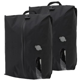 16L Pack of 2 Compression Bags for Travel Clothes, Vacuum Bags for Suitcases, Foldable Travel Bag with Viewing Window Without Vacuum Pump, Black