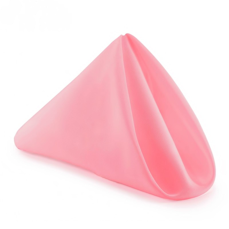 WedDecor 20 Inch Pink Cotton Polyester Table Napkin for Home,