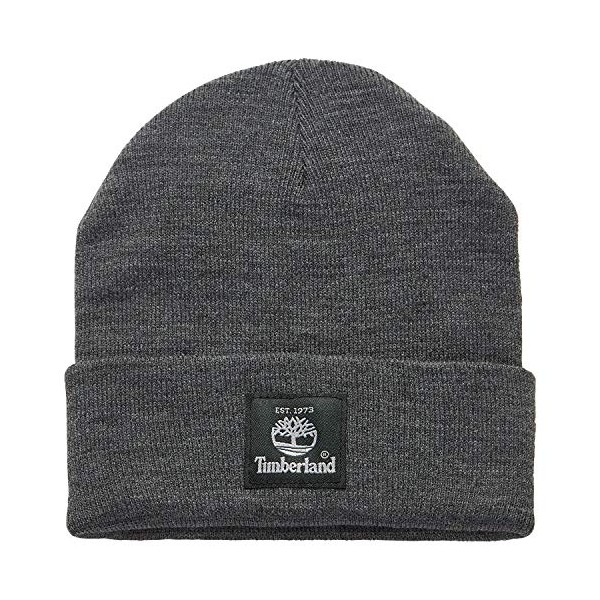Timberland Men`s Solid Heather Watchcap Beanie (Charcoal(T100354C-010), One Size)