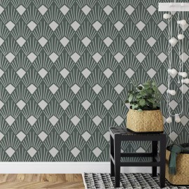 Stencil Revolution Metropolis Flare Pattern Wall Stencil - Large, Reusable Wall Pattern Stencil