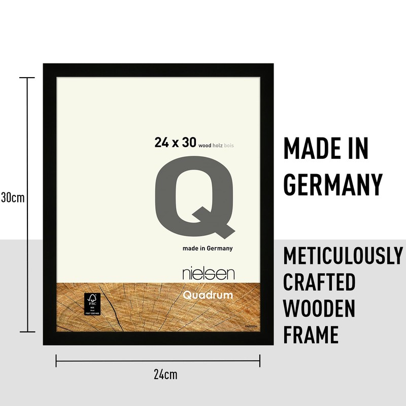 nielsen Black Wooden Photo Frame 24 x 30 cm Portrait