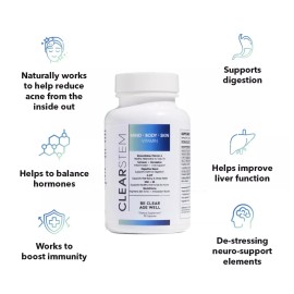 Clearstem MINDBODYSKIN® Hormonal Acne Supplement 90 Capsules