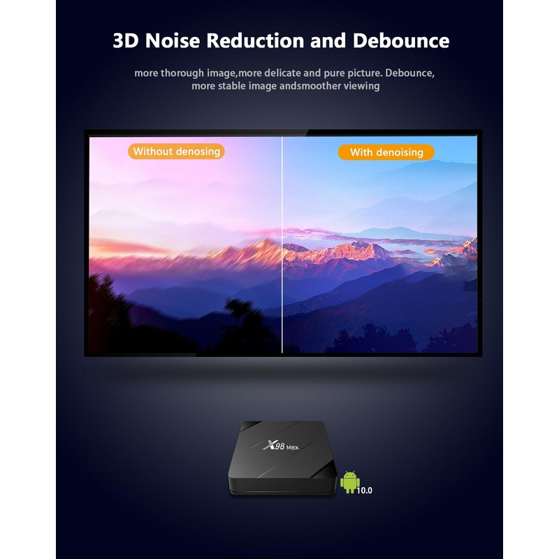 Puersit Android 10.0 TV Box, Allwinner H313 Quad-Core 64bit Quad