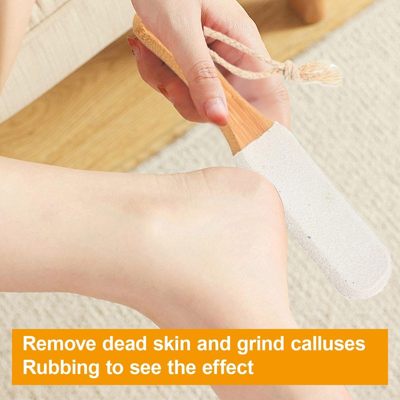DAJING Foot Stone - Pumice Stone Exfoliating Pedicure Rasp, Wooden