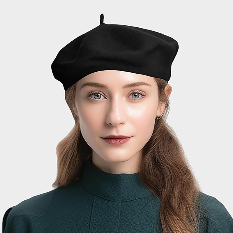 TopTie Wool Beret for Women 60% Wool French Style Artist