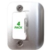 4-Pack Gator Door Latch Restorer - Strike Plate (Satin Nickel)
