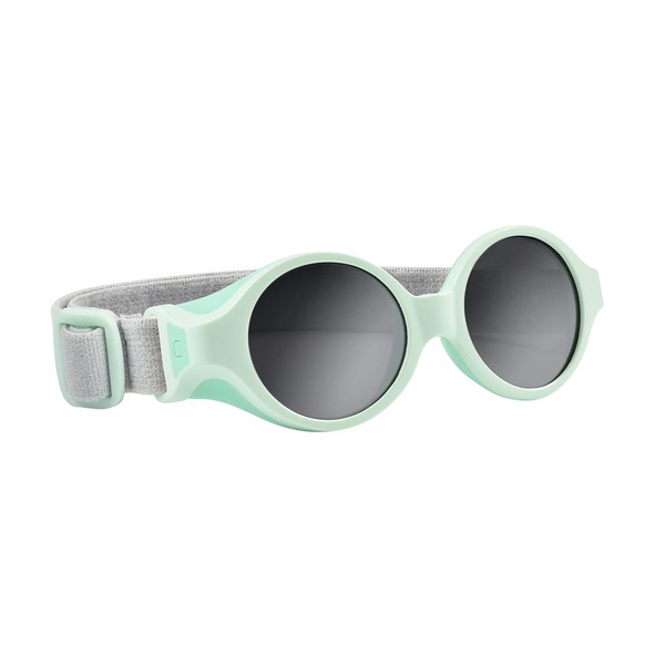 BÉABA, Baby Sunglasses, 0-9 Months, 100% UV Protection – CAT 4, Side Protection, Optimum Comfort, Adjustable Elastic Band, Aqua Green