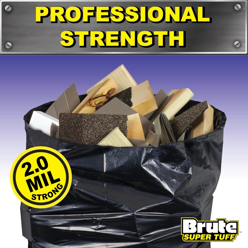 Brute Super Tuff Heavy Duty 2.0 MIL Contractor Bags, Large