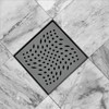 Matte Black Shower Drain with Flange, HIDROP SUS 304 Stainless