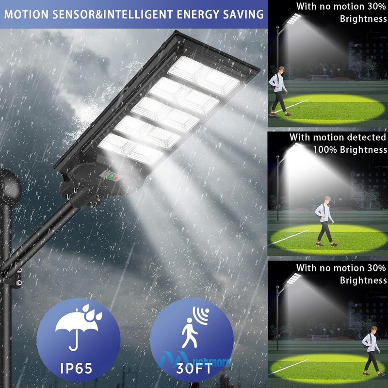 MUCH 1000W LED Solar Street Light PIR Motion Sensor Waterproof