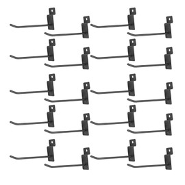 Zreneyfex 20 Pcs Black Slatwall Hooks, 4 Inch Heavy Duty Coat Rack Slat Wall Panel Hooks for Retail Display, Home Garage & Warehouse Organization