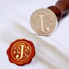 Hobbspring 1 Piece Wax Seal Stamp with Alphabet Retro Medieval
