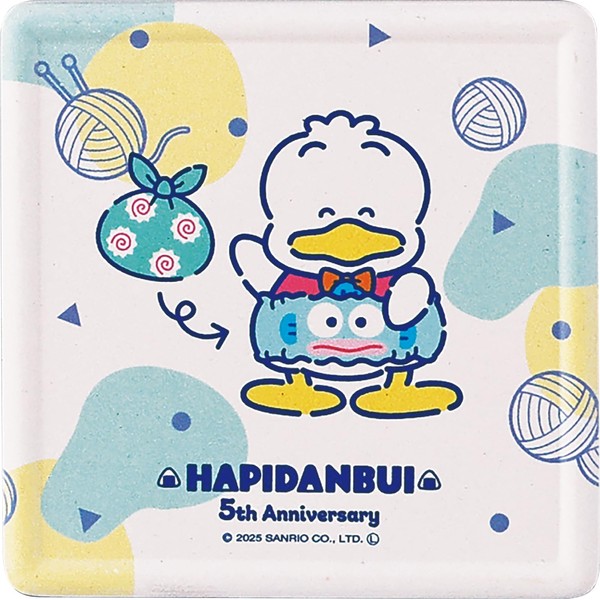Sanrio Characters SAN175-346 Hapidanbui 5th Anniversary Water Absorption Coaster, Approx.