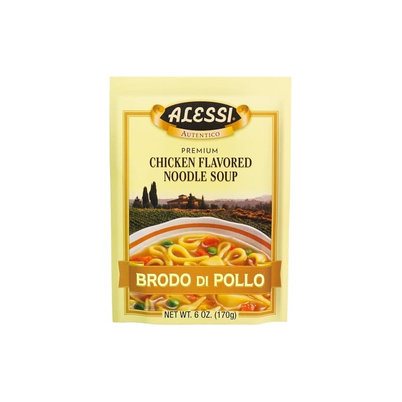 Alessi Soup Mix Brodo di Pollo Chicken Flavored Noodle Soup,