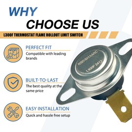 L300F Manual Reset Thermostat Flame Rollout Limit Switch for Universal Dryer Furnace 36TX16 611870