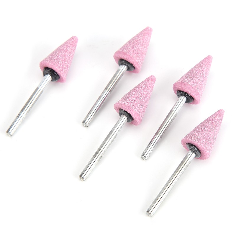 50 Pcs Grinding Bits Ceramic Triangular Cone Aluminum Oxide Grinding