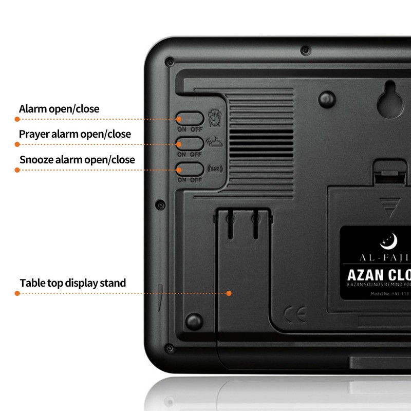Azan Clock, Automatic Worldwide Digital 8 Azan Prayer Sounds Muslim