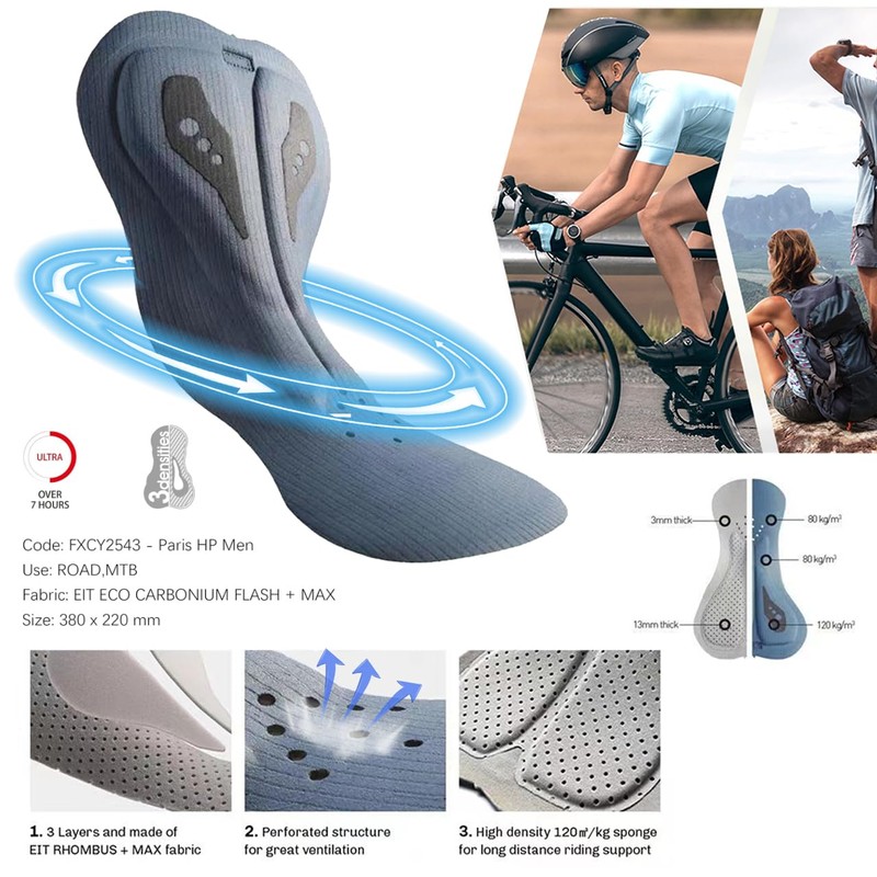 Men's Cycling Skinsuit, Short Sleeve Cycling Suit, Padded One-Piece Trisuit