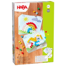 HABA Scheibix Assignment Game - Recreate Motifs with Colourful Wooden Tiles Including Versatile Template Cards, Educational Game from 3 Years - 1307162001