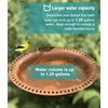 Garbuildman Extra-Large Freestanding Birdbaths Bowl, Detachable Decoration Spa with Metal