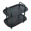 Main + Mesa Modern Plastic and Metal 2-Tier Trolley, Black
