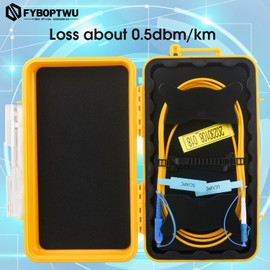 fyboptwu SC/UPC-LC/UPC Singlemode SM（9/125） OTDR Launch Cable Box Extension Cord OTDR Dead Zone Eliminator Fiber Optic Tester (1000m)