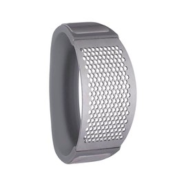 Viners Garlic Press | Stainless Steel Garlic Crusher with Soft Grip Handle | Easy-Crush Back-and-Forth Design | Durable, Compact & Dishwasher Safe | Grey & Silver Kitchen Gadget