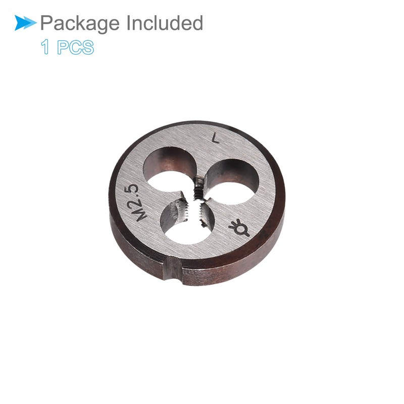 CoCud Metric Adjustable Round Dice M2.5 X 0.45 Alloy Steel