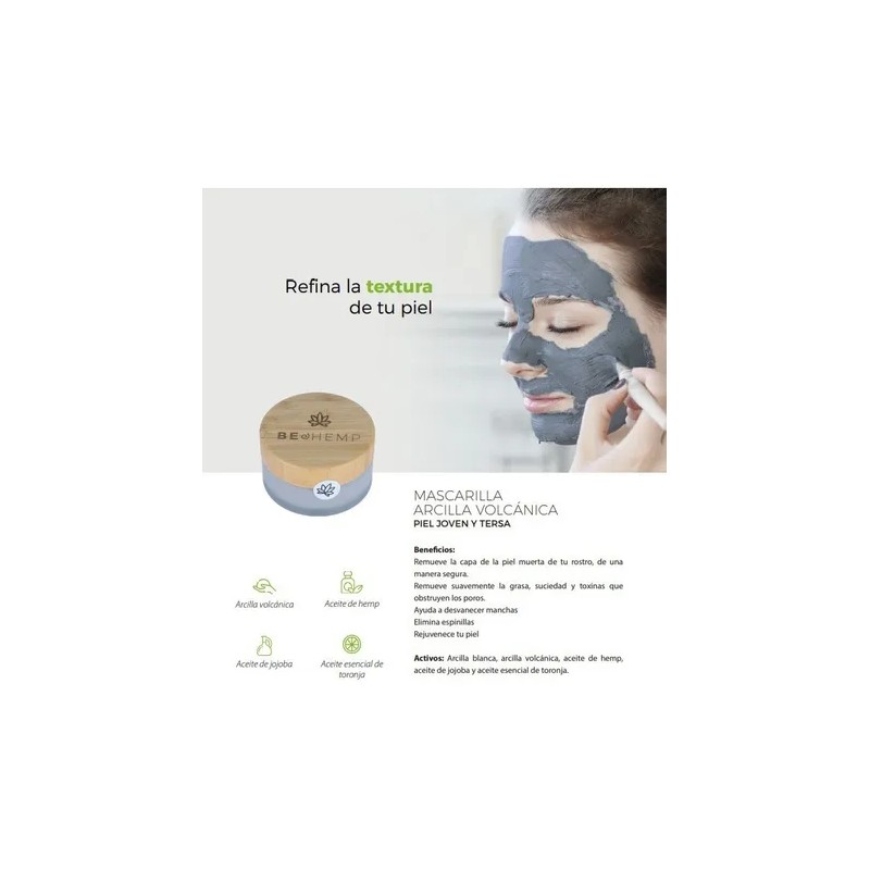 Mascarilla Facial De Arcilla Tratamiento Acne Beohemp