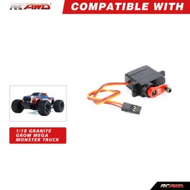 RCAWD 1.2 kg Higher Torque Micro Metal Gear Servo Set & Servo Arm for ARRMA Mojave Typhon Granite Grom & Losi NASCAR Upgrades for Spektrum #SPMSSX110 Red