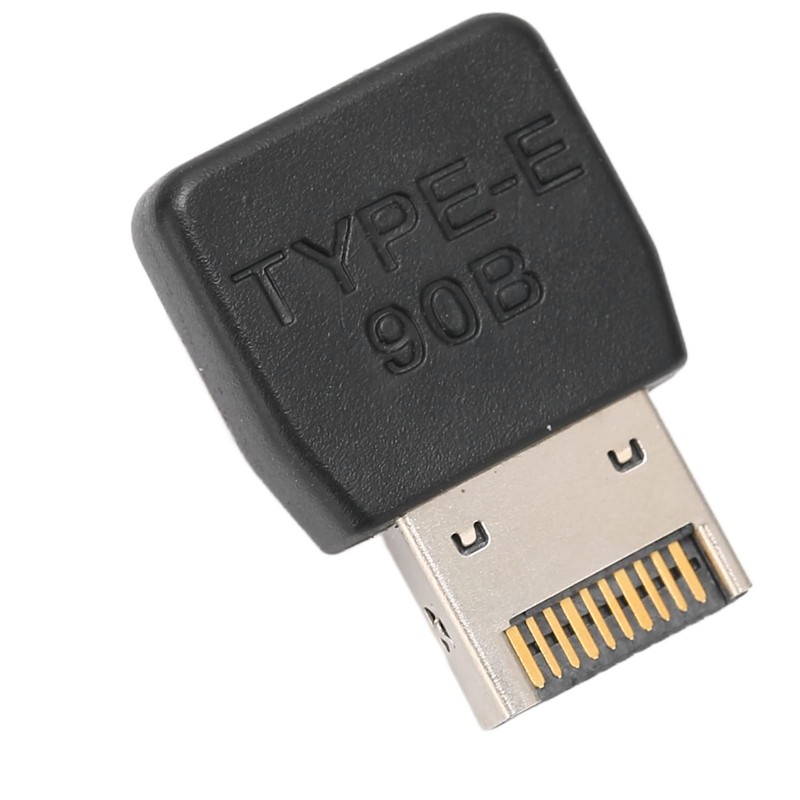 Right Angle USB Type E Adapter, Front Panel Header Male
