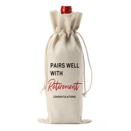 Retirement Wine Bag Retirement Gift for Women Happy Retired Gifts for Grandma Teacher Nurse Coworker Retirement Party Decorations Pairs Well With Retirement Wine Bottle Bag