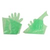 50Pcs Disposable Long Arm Glove PE Green Veterinary Examination Artificial