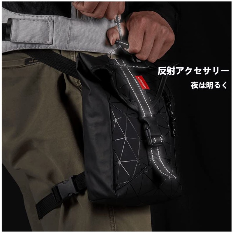 Leg Bag, Multi-functional, Waterproof, Reflective, Leg Pouch, 2.2L Large Capacity,