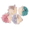 WOONEKY 4pcs Bath Loofahs for Shower Bath Loofah Sponge Skin