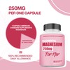 Magnesium Glycinate for Women, Elemental 250mg Per One Capsule, 90