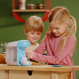 Theo Klein Bosch Tassimo Happy Kaffeemaschine I Mit Sound, Wassereinfüllmöglichkeit und Wasserdurchlauffunktion I Maße: 20 cm x 16 cm x 20 cm I Spielzeug für Kinder ab 3 Jahren
